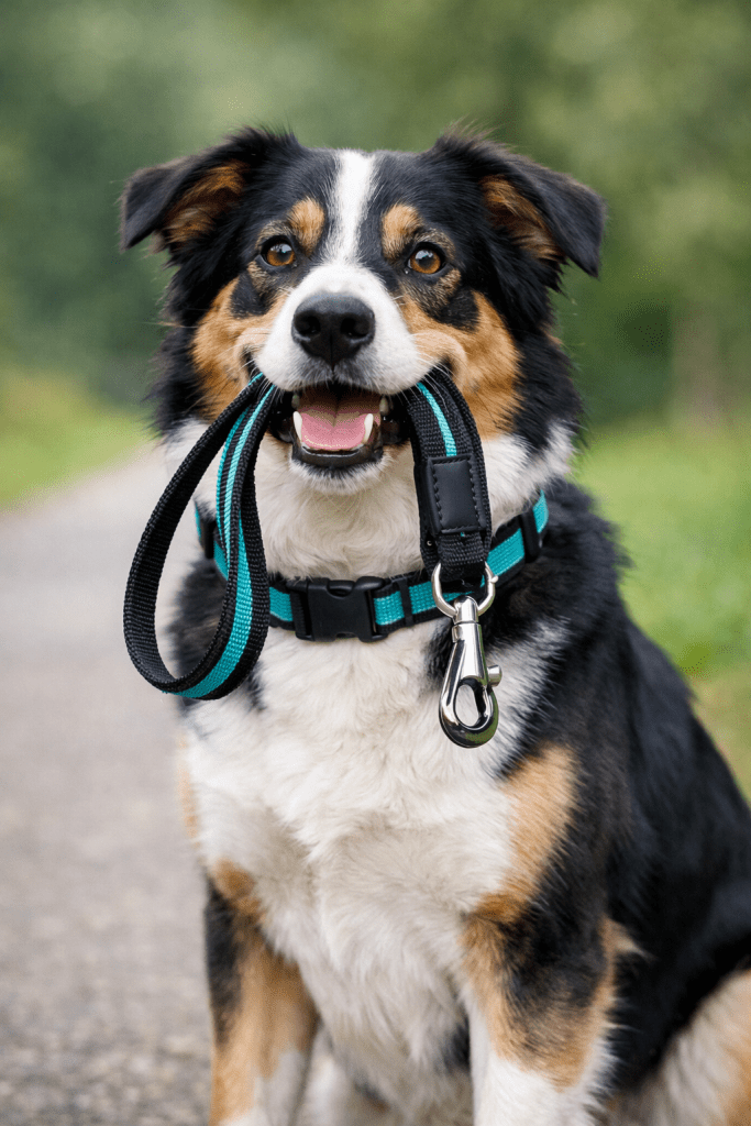holding a lead